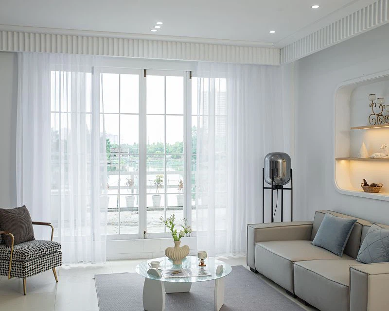 Doli FabricPantalla de ventana sólida lisa