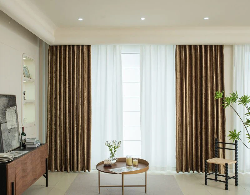 Cortina floral europea en relieve 3D de terciopelo italiano