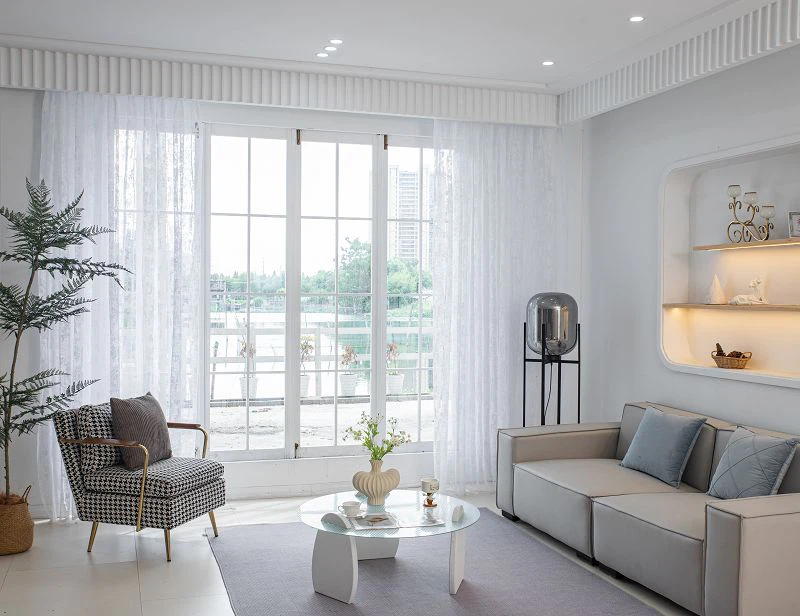 Pantalla de ventana sólida tejida por urdimbre